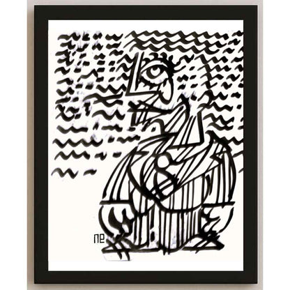 Nezih Danyal Tipler Kişiye Özel Sertifikalı Sınırlı Fine Art Karikatür Baskı NTP00128