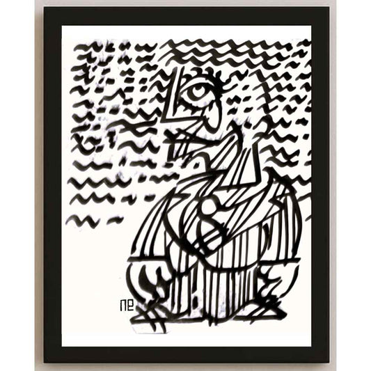Nezih Danyal Tipler Kişiye Özel Sertifikalı Sınırlı Fine Art Karikatür Baskı NTP00128