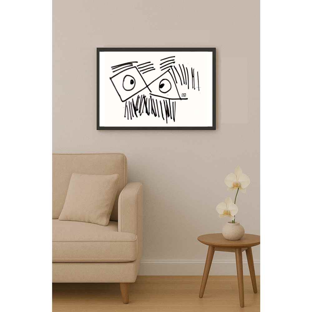 Nezih Danyal Tipler Kişiye Özel Sertifikalı Sınırlı Fine Art Karikatür Baskı NTP00133