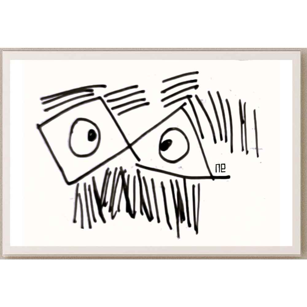 Nezih Danyal Tipler Kişiye Özel Sertifikalı Sınırlı Fine Art Karikatür Baskı NTP00133
