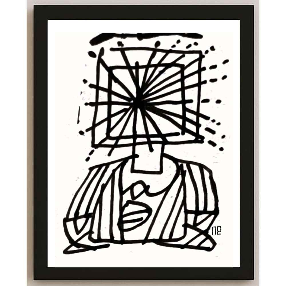 Nezih Danyal Tipler Kişiye Özel Sertifikalı Sınırlı Fine Art Karikatür Baskı NTP00134
