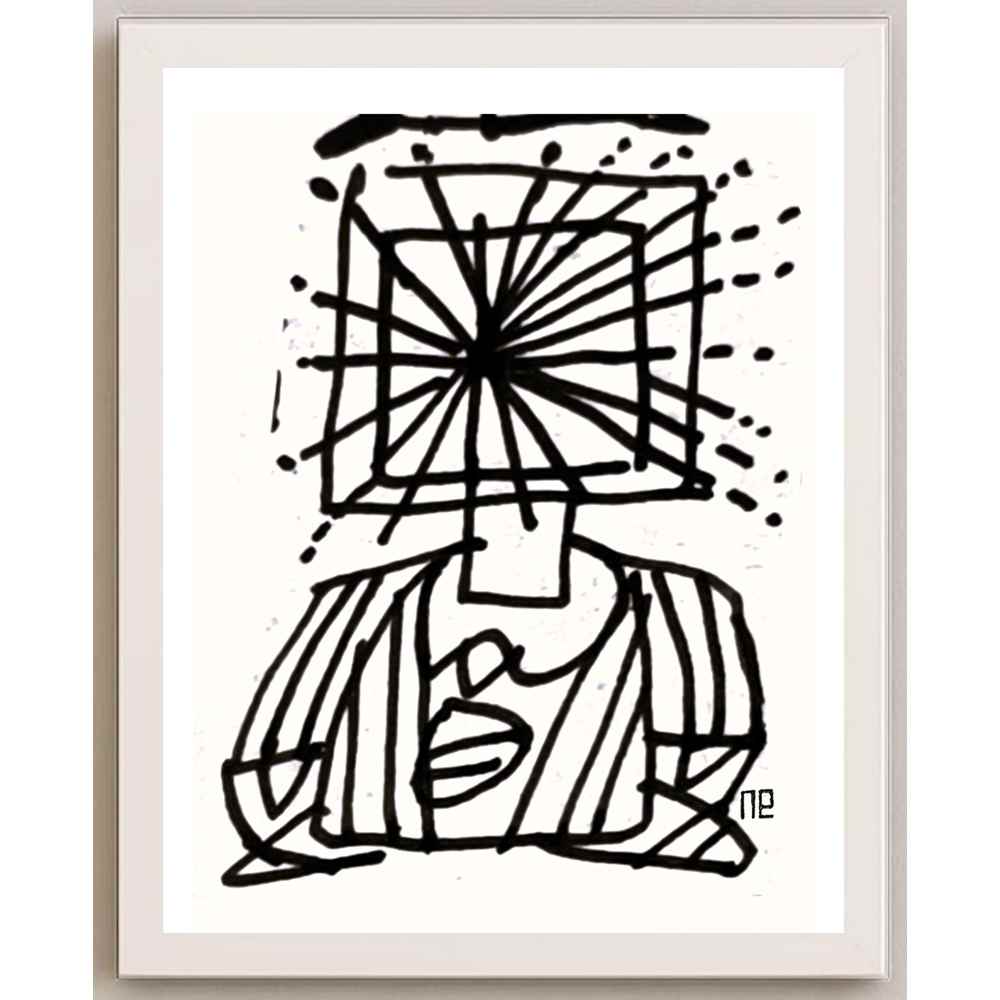 Nezih Danyal Tipler Kişiye Özel Sertifikalı Sınırlı Fine Art Karikatür Baskı NTP00134