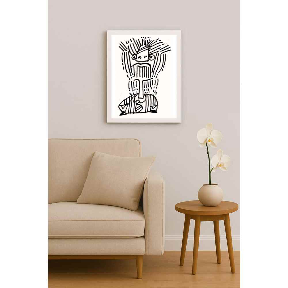Nezih Danyal Tipler Kişiye Özel Sertifikalı Sınırlı Fine Art Karikatür Baskı NTP00135
