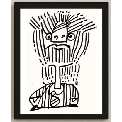 Nezih Danyal Tipler Kişiye Özel Sertifikalı Sınırlı Fine Art Karikatür Baskı NTP00135