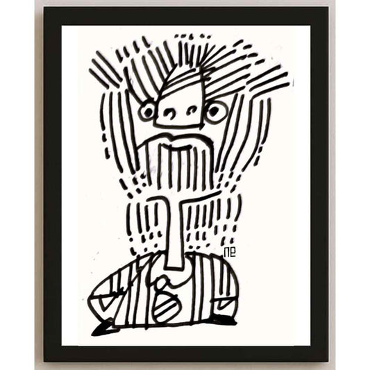 Nezih Danyal Tipler Kişiye Özel Sertifikalı Sınırlı Fine Art Karikatür Baskı NTP00135
