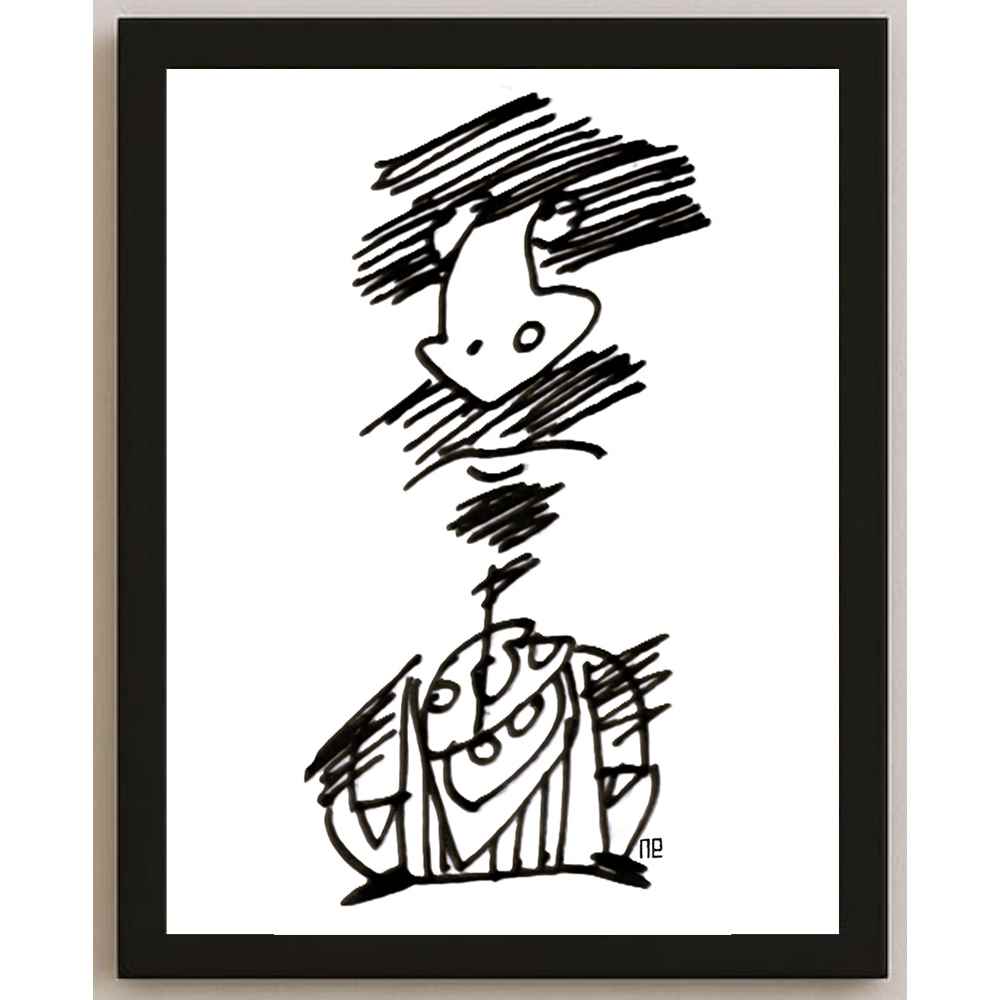Nezih Danyal Tipler Kişiye Özel Sertifikalı Sınırlı Fine Art Karikatür Baskı NTP00137