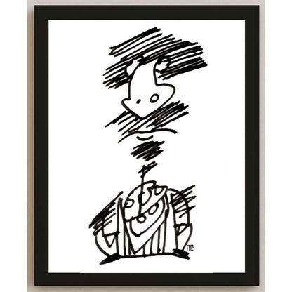 Nezih Danyal Tipler Kişiye Özel Sertifikalı Sınırlı Fine Art Karikatür Baskı NTP00137