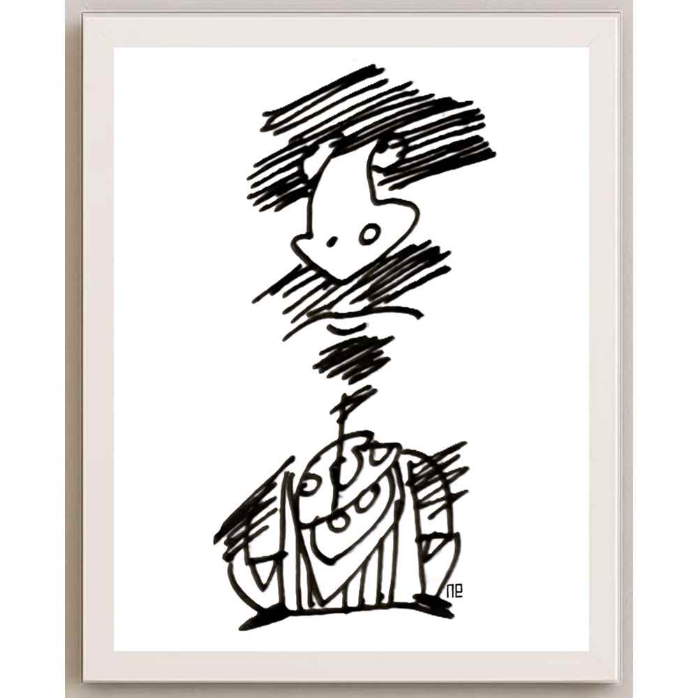 Nezih Danyal Tipler Kişiye Özel Sertifikalı Sınırlı Fine Art Karikatür Baskı NTP00137