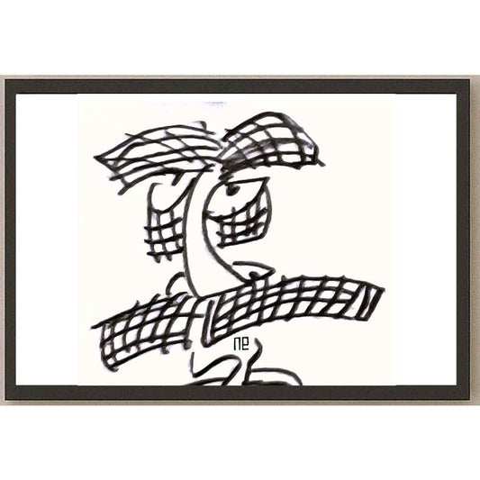 Nezih Danyal Tipler Kişiye Özel Sertifikalı Sınırlı Fine Art Karikatür Baskı NTP00138