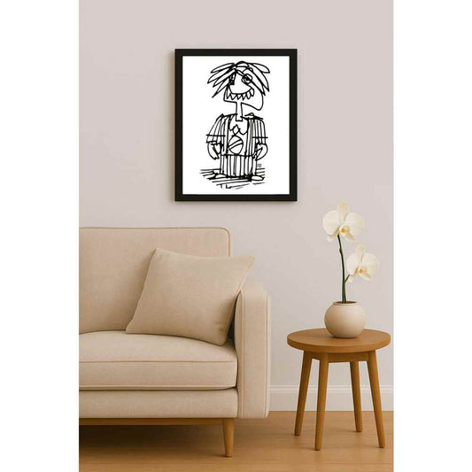 Nezih Danyal Tipler Kişiye Özel Sertifikalı Sınırlı Fine Art Karikatür Baskı NTP00140