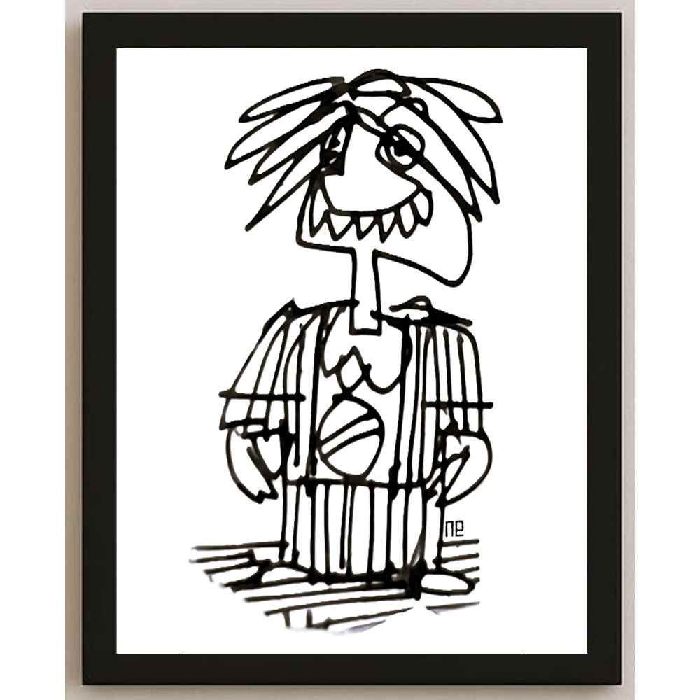 Nezih Danyal Tipler Kişiye Özel Sertifikalı Sınırlı Fine Art Karikatür Baskı NTP00140