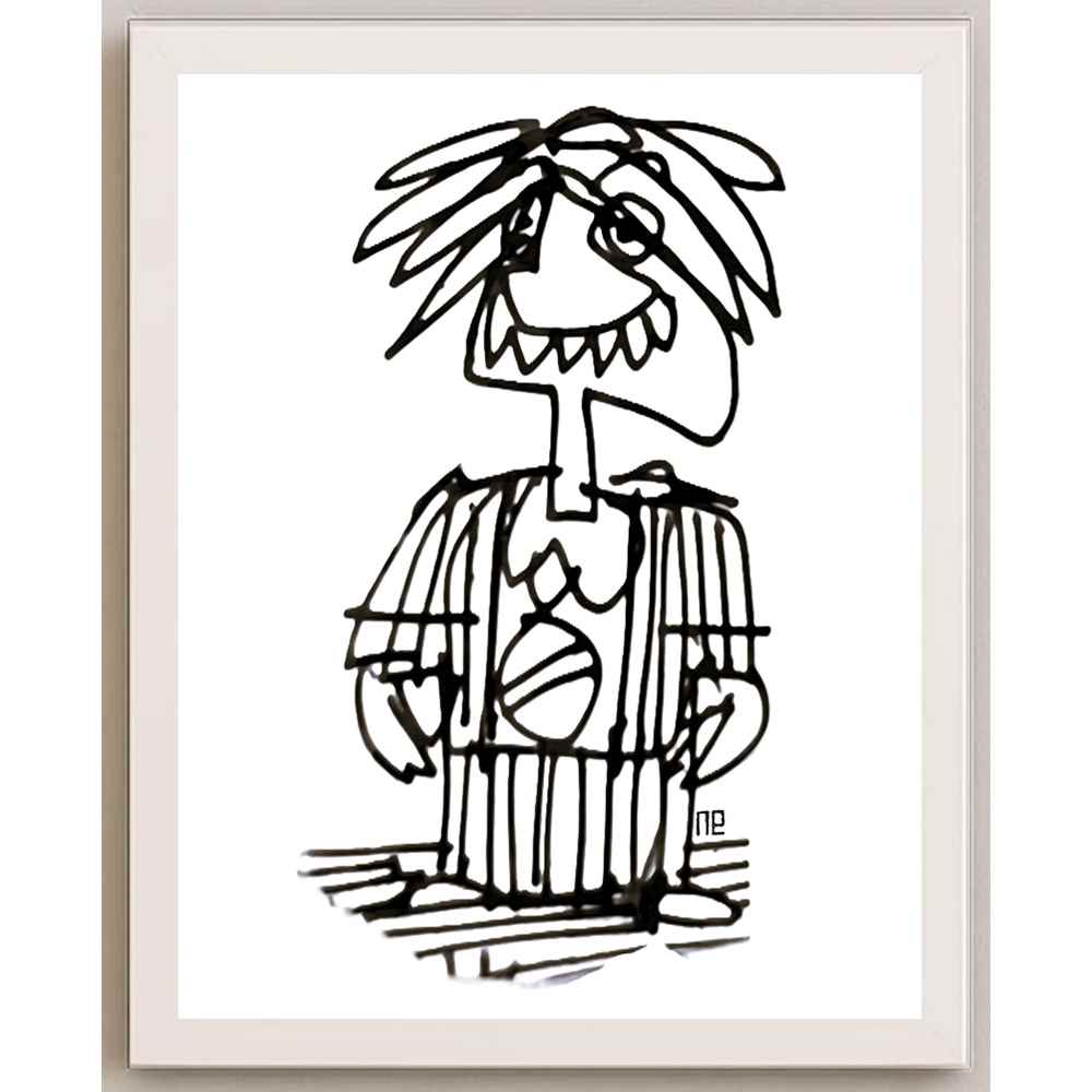 Nezih Danyal Tipler Kişiye Özel Sertifikalı Sınırlı Fine Art Karikatür Baskı NTP00140