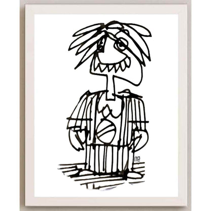 Nezih Danyal Tipler Kişiye Özel Sertifikalı Sınırlı Fine Art Karikatür Baskı NTP00140