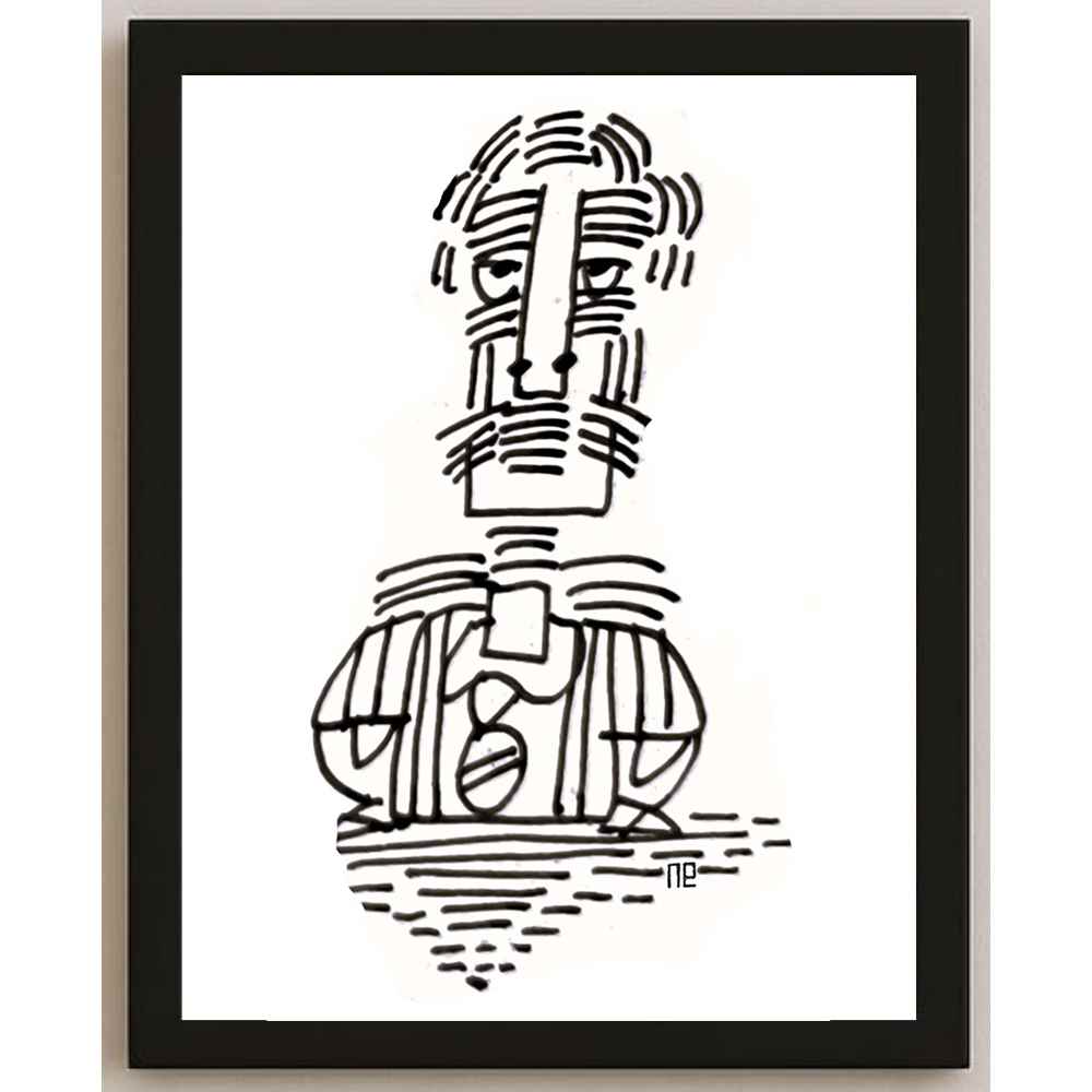 Nezih Danyal Tipler Kişiye Özel Sertifikalı Sınırlı Fine Art Karikatür Baskı NTP00142