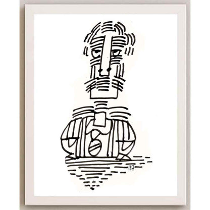 Nezih Danyal Tipler Kişiye Özel Sertifikalı Sınırlı Fine Art Karikatür Baskı NTP00142
