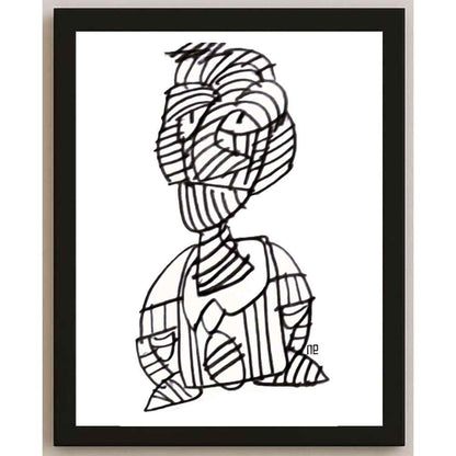 Nezih Danyal Tipler Kişiye Özel Sertifikalı Sınırlı Fine Art Karikatür Baskı NTP00143