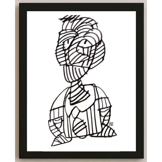 Nezih Danyal Tipler Kişiye Özel Sertifikalı Sınırlı Fine Art Karikatür Baskı NTP00143