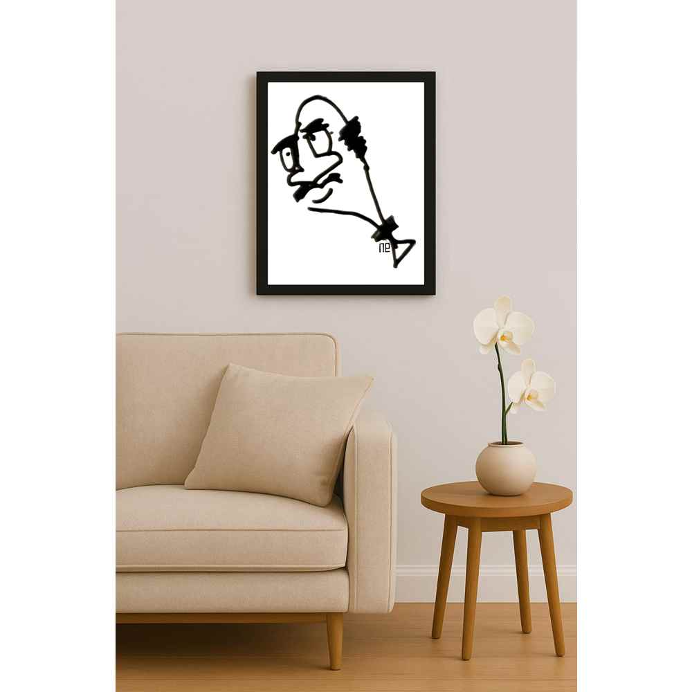 Nezih Danyal Tipler Kişiye Özel Sertifikalı Sınırlı Fine Art Karikatür Baskı NTP00145