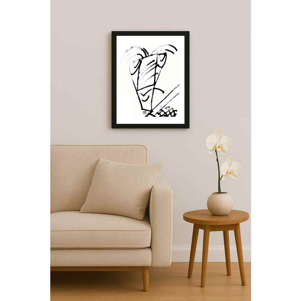 Nezih Danyal Tipler Kişiye Özel Sertifikalı Sınırlı Fine Art Karikatür Baskı NTP00148