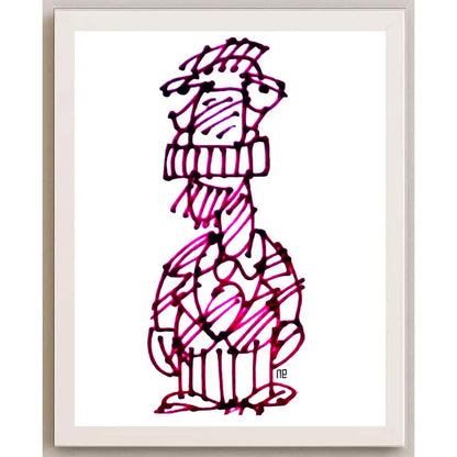 Nezih Danyal Tipler Kişiye Özel Sertifikalı Sınırlı Fine Art Karikatür Baskı NTP00152