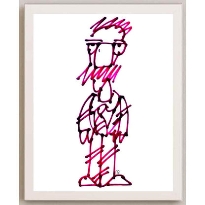 Nezih Danyal Tipler Kişiye Özel Sertifikalı Sınırlı Fine Art Karikatür Baskı NTP00153