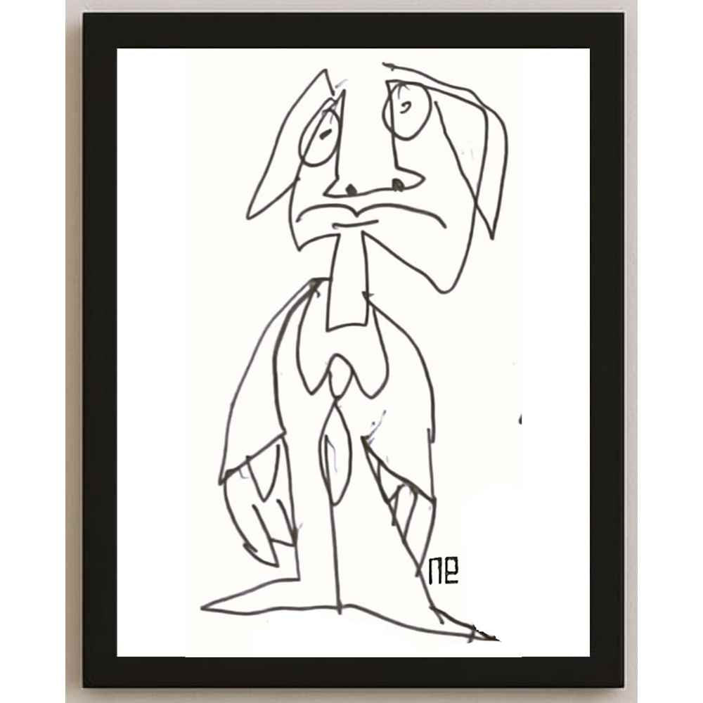 Nezih Danyal Tipler Kişiye Özel Sertifikalı Sınırlı Fine Art Karikatür Baskı NTP00154