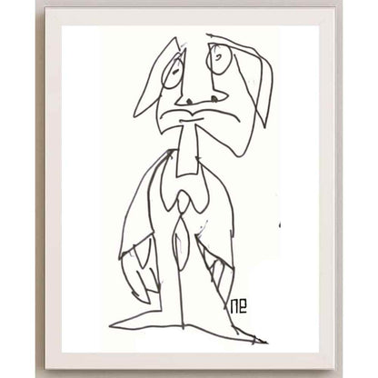 Nezih Danyal Tipler Kişiye Özel Sertifikalı Sınırlı Fine Art Karikatür Baskı NTP00154