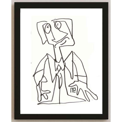 Nezih Danyal Tipler Kişiye Özel Sertifikalı Sınırlı Fine Art Karikatür Baskı NTP00155