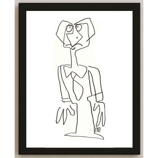 Nezih Danyal Tipler Kişiye Özel Sertifikalı Sınırlı Fine Art Karikatür Baskı NTP00156