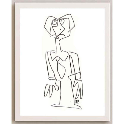 Nezih Danyal Tipler Kişiye Özel Sertifikalı Sınırlı Fine Art Karikatür Baskı NTP00156