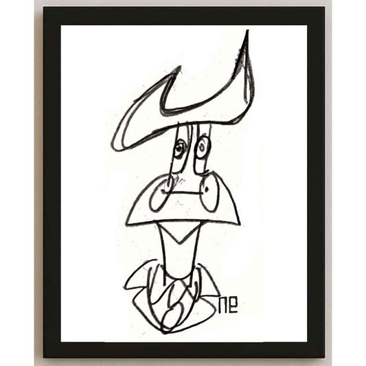 Nezih Danyal Tipler Kişiye Özel Sertifikalı Sınırlı Fine Art Karikatür Baskı NTP00161
