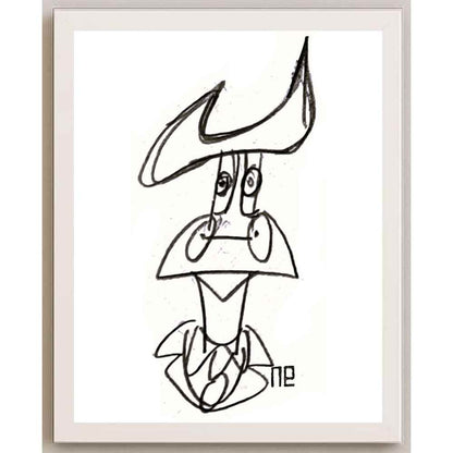 Nezih Danyal Tipler Kişiye Özel Sertifikalı Sınırlı Fine Art Karikatür Baskı NTP00161