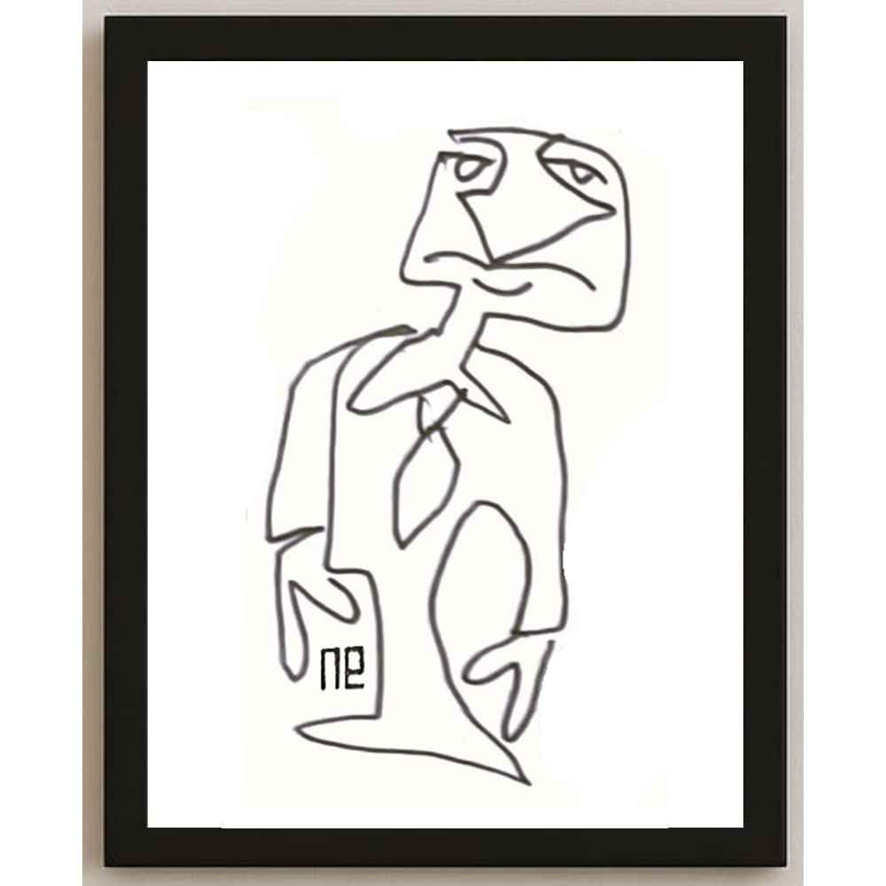 Nezih Danyal Tipler Kişiye Özel Sertifikalı Sınırlı Fine Art Karikatür Baskı NTP00162