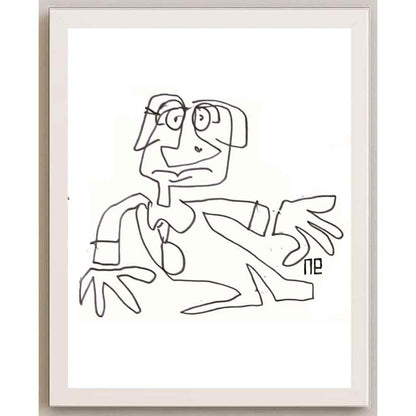 Nezih Danyal Tipler Kişiye Özel Sertifikalı Sınırlı Fine Art Karikatür Baskı NTP00163