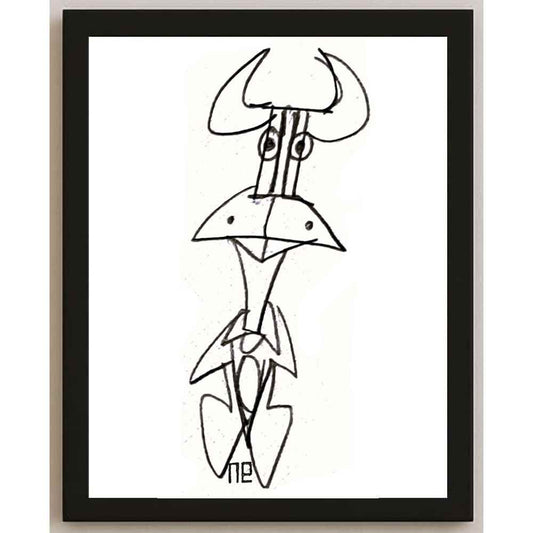 Nezih Danyal Tipler Kişiye Özel Sertifikalı Sınırlı Fine Art Karikatür Baskı NTP00167