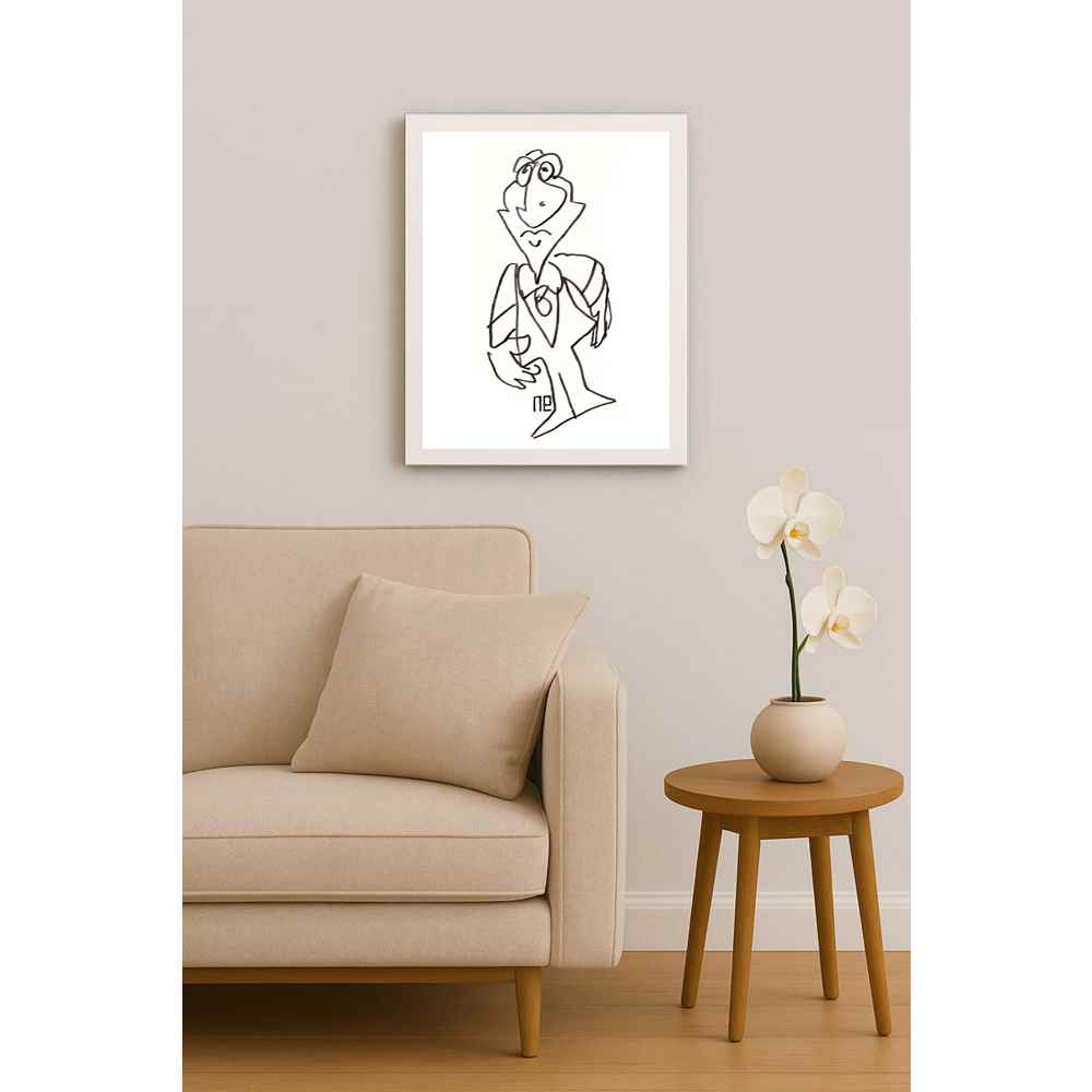 Nezih Danyal Tipler Kişiye Özel Sertifikalı Sınırlı Fine Art Karikatür Baskı NTP00175
