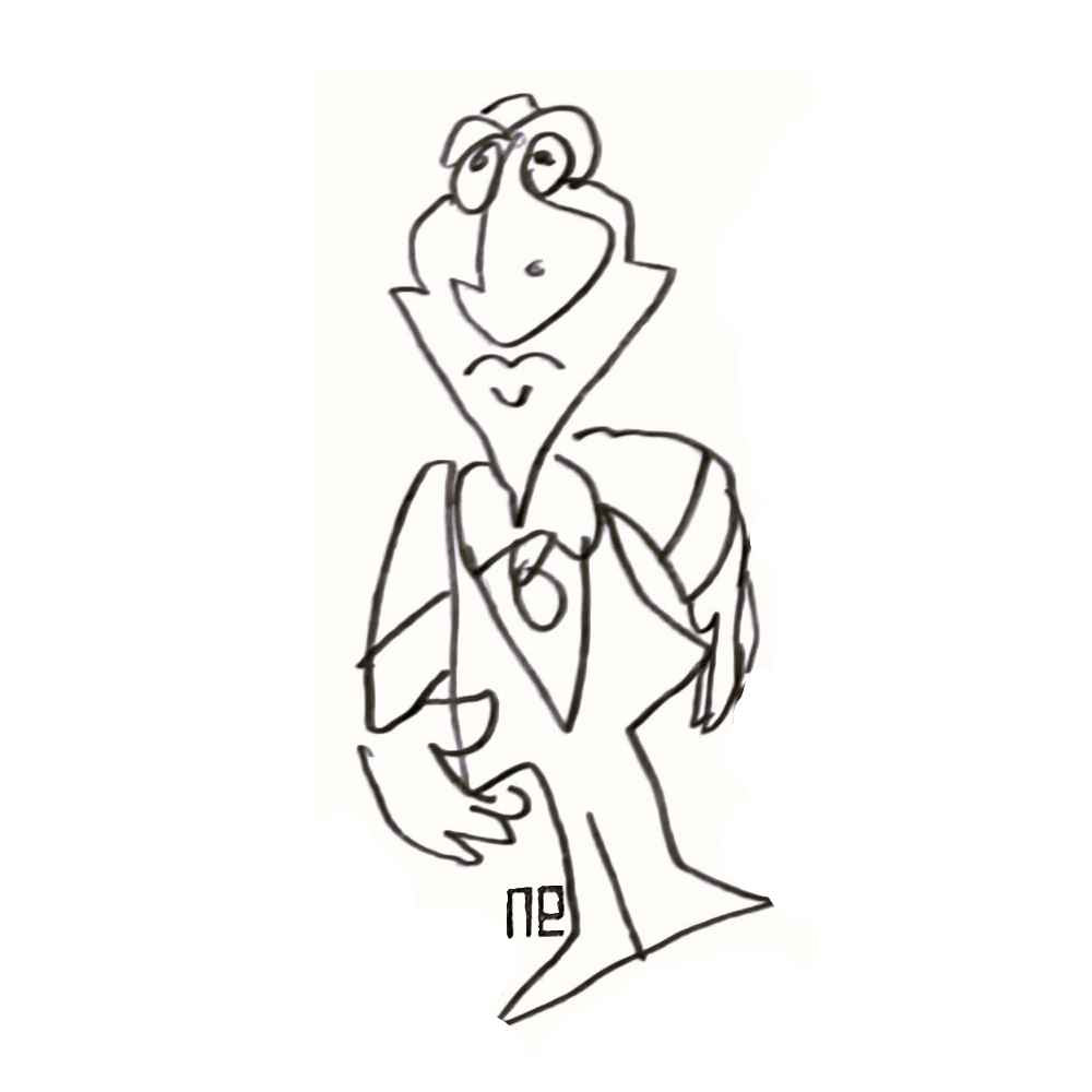 Nezih Danyal Tipler Kişiye Özel Sertifikalı Sınırlı Fine Art Karikatür Baskı NTP00175