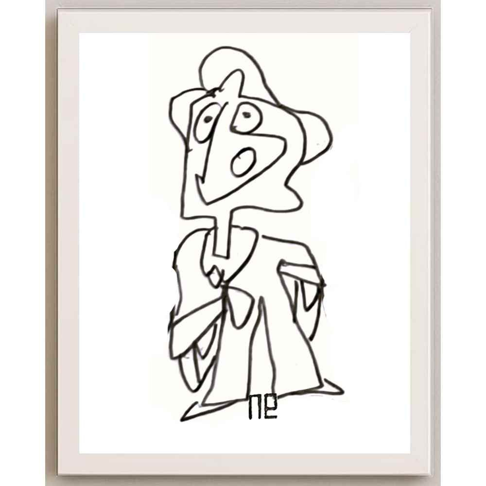 Nezih Danyal Tipler Kişiye Özel Sertifikalı Sınırlı Fine Art Karikatür Baskı NTP00176