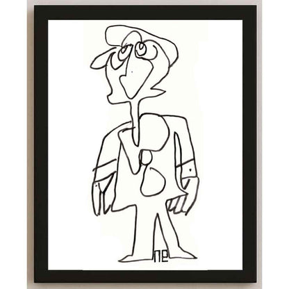 Nezih Danyal Tipler Kişiye Özel Sertifikalı Sınırlı Fine Art Karikatür Baskı NTP00178