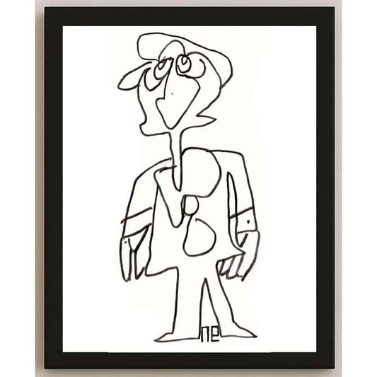 Nezih Danyal Tipler Kişiye Özel Sertifikalı Sınırlı Fine Art Karikatür Baskı NTP00178