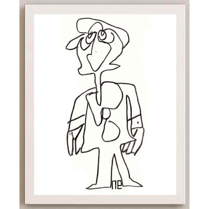 Nezih Danyal Tipler Kişiye Özel Sertifikalı Sınırlı Fine Art Karikatür Baskı NTP00178