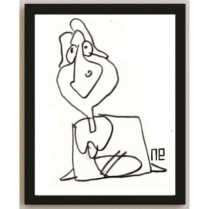 Nezih Danyal Tipler Kişiye Özel Sertifikalı Sınırlı Fine Art Karikatür Baskı NTP00182