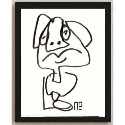 Nezih Danyal Tipler Kişiye Özel Sertifikalı Sınırlı Fine Art Karikatür Baskı NTP00186