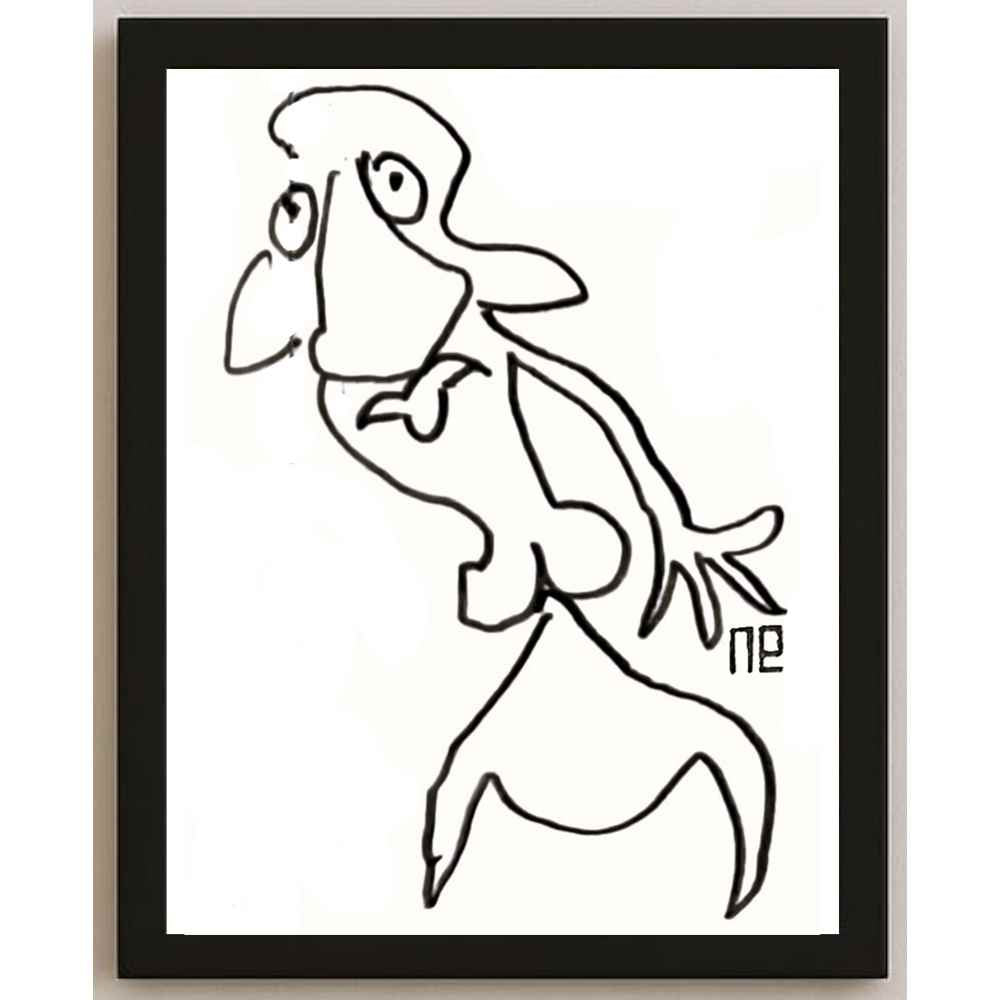 Nezih Danyal Tipler Kişiye Özel Sertifikalı Sınırlı Fine Art Karikatür Baskı NTP00188