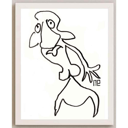 Nezih Danyal Tipler Kişiye Özel Sertifikalı Sınırlı Fine Art Karikatür Baskı NTP00188