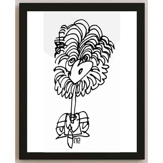 Nezih Danyal Tipler Kişiye Özel Sertifikalı Sınırlı Fine Art Karikatür Baskı NTP00195