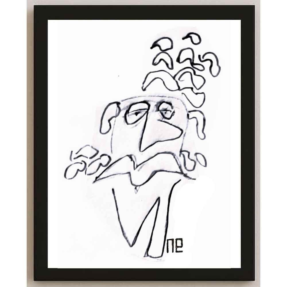 Nezih Danyal Tipler Kişiye Özel Sertifikalı Sınırlı Fine Art Karikatür Baskı NTP00198