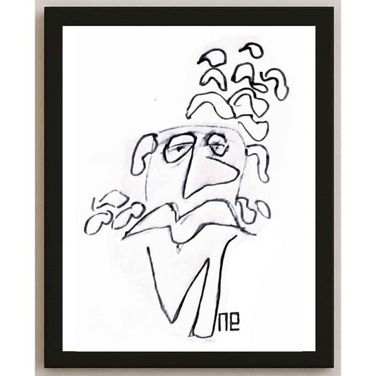Nezih Danyal Tipler Kişiye Özel Sertifikalı Sınırlı Fine Art Karikatür Baskı NTP00198