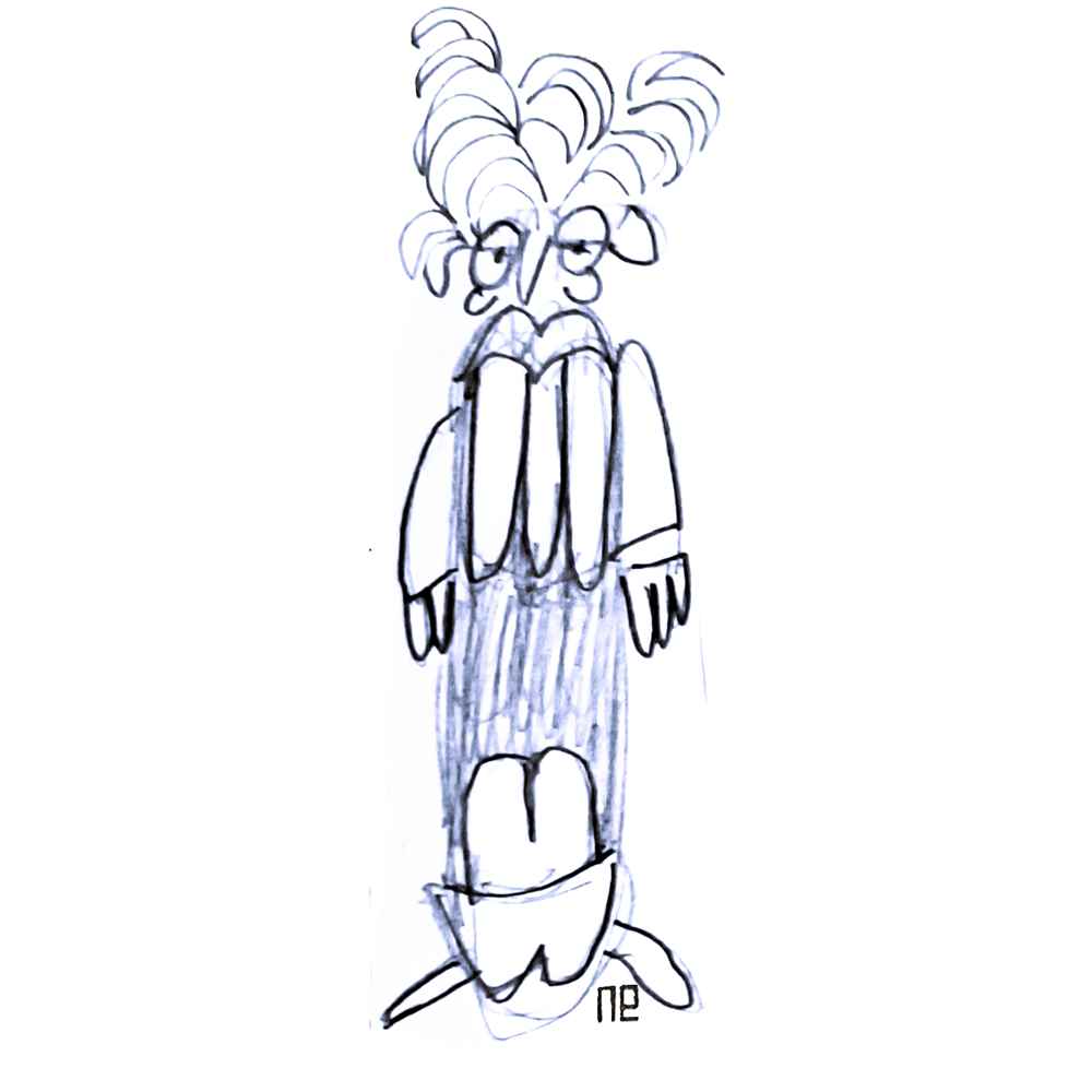 Nezih Danyal Tipler Kişiye Özel Sertifikalı Sınırlı Fine Art Karikatür Baskı NTP00200