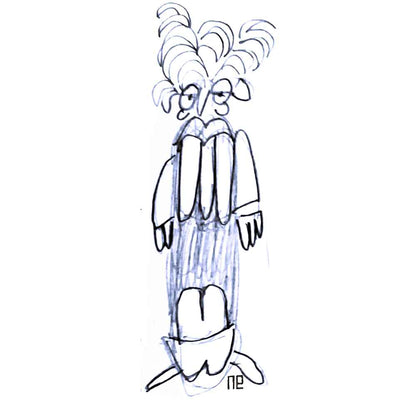 Nezih Danyal Tipler Kişiye Özel Sertifikalı Sınırlı Fine Art Karikatür Baskı NTP00200